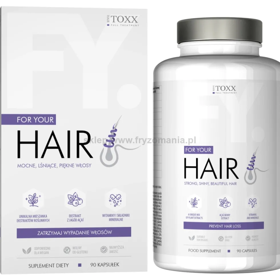 Hair.Toxx Zestaw prezentowy - szampon Polar 300ml, maska Snow 300ml i Kompleks witamin 90 kapsułek