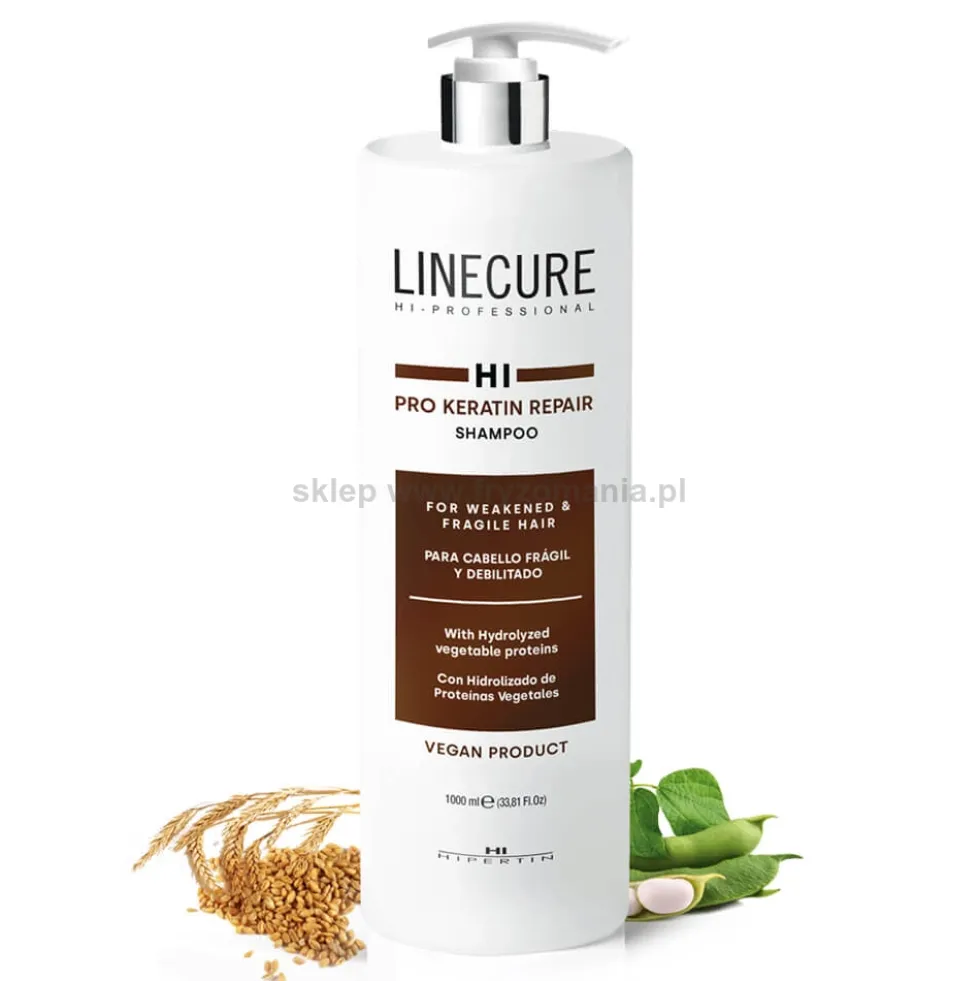 Hipertin Linecure Pro Keratin szampon do włosów czysta keratyna 1000ml