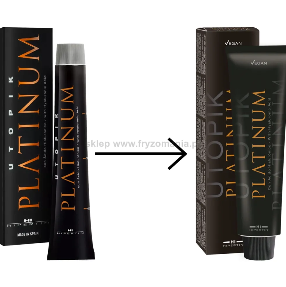 Hipertin Platinum Utopik Farba do włosów - koloryzacja trwała z kwasem hialuronowym 100ml