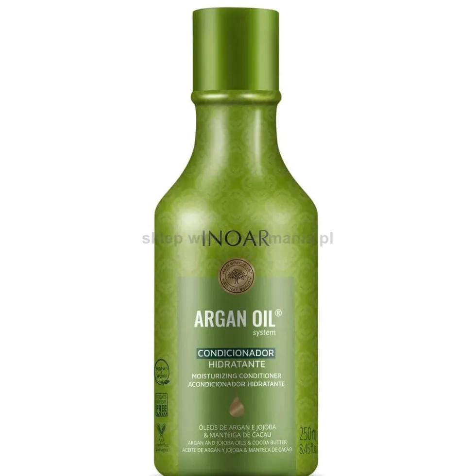 Inoar Argan Oil, szampon i odżywka po keratynowym prostowaniu włosów 2 x 250ml