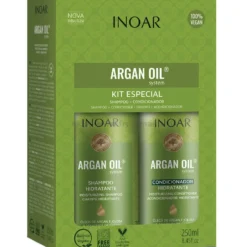 Inoar Argan Oil, szampon i odżywka po keratynowym prostowaniu włosów 2 x 250ml