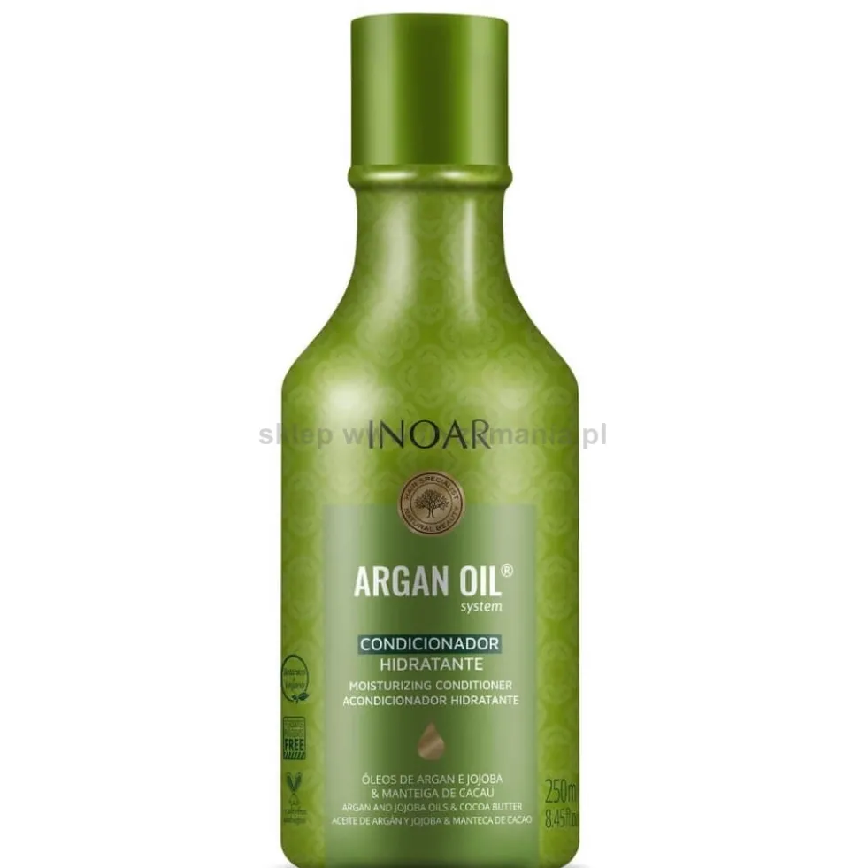 Inoar Argan Oil, szampon i odżywka po keratynowym prostowaniu włosów 2 x 250ml