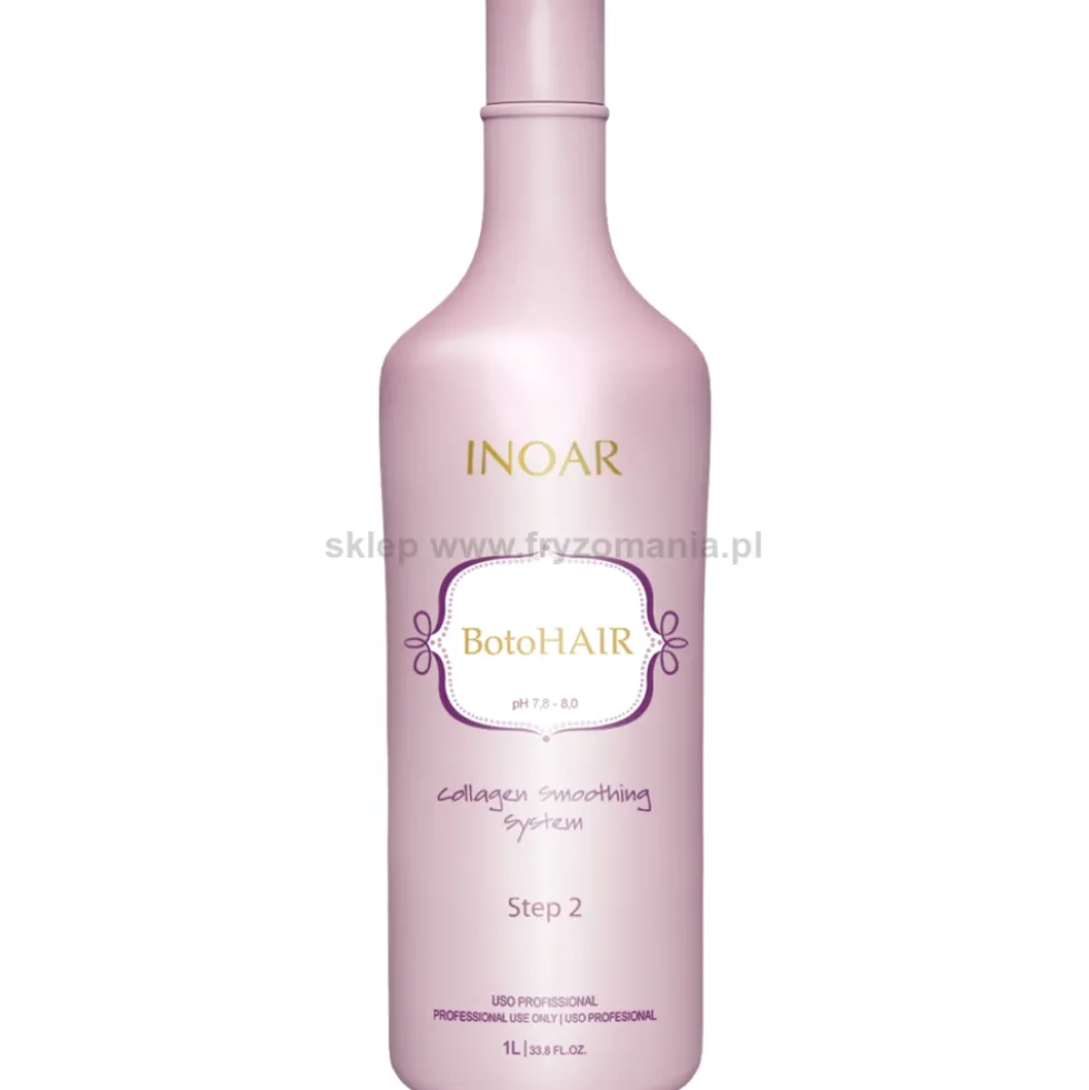 Inoar BotoHair Kolagen do zabiegu termicznej odbudowy włosów, botoks 1000ml - krok 2 zabiegu