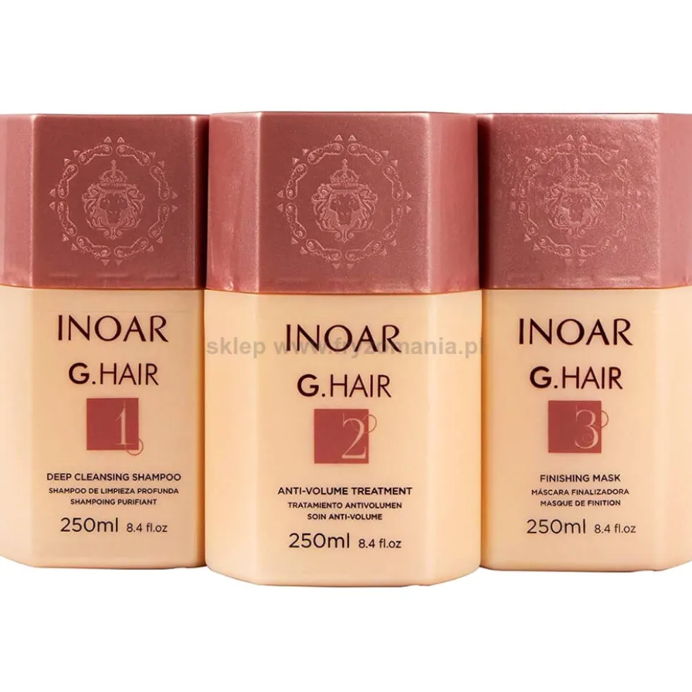 Inoar G.Hair, maska do kuracji keratynowej dla włosów niesfornych i trudnych 250ml