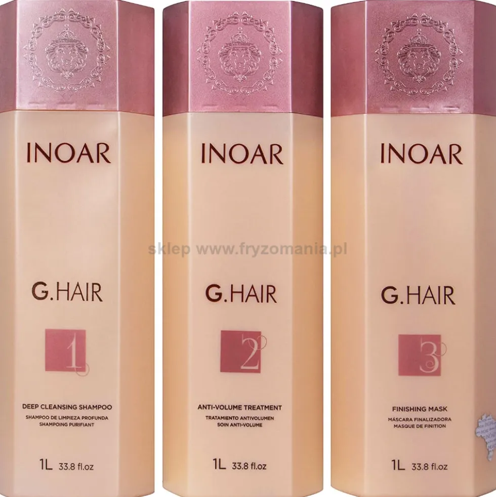 Inoar G.Hair Maska do kuracji keratynowej dla włosów niesfornych i trudnych 1000ml