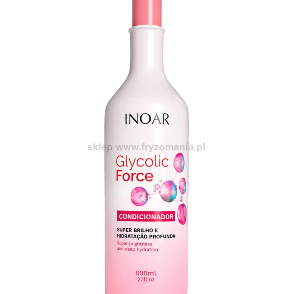 Inoar Glycolic Force Duo - zestaw do regeneracji włosów szampon 1000ml i odżywka 800ml