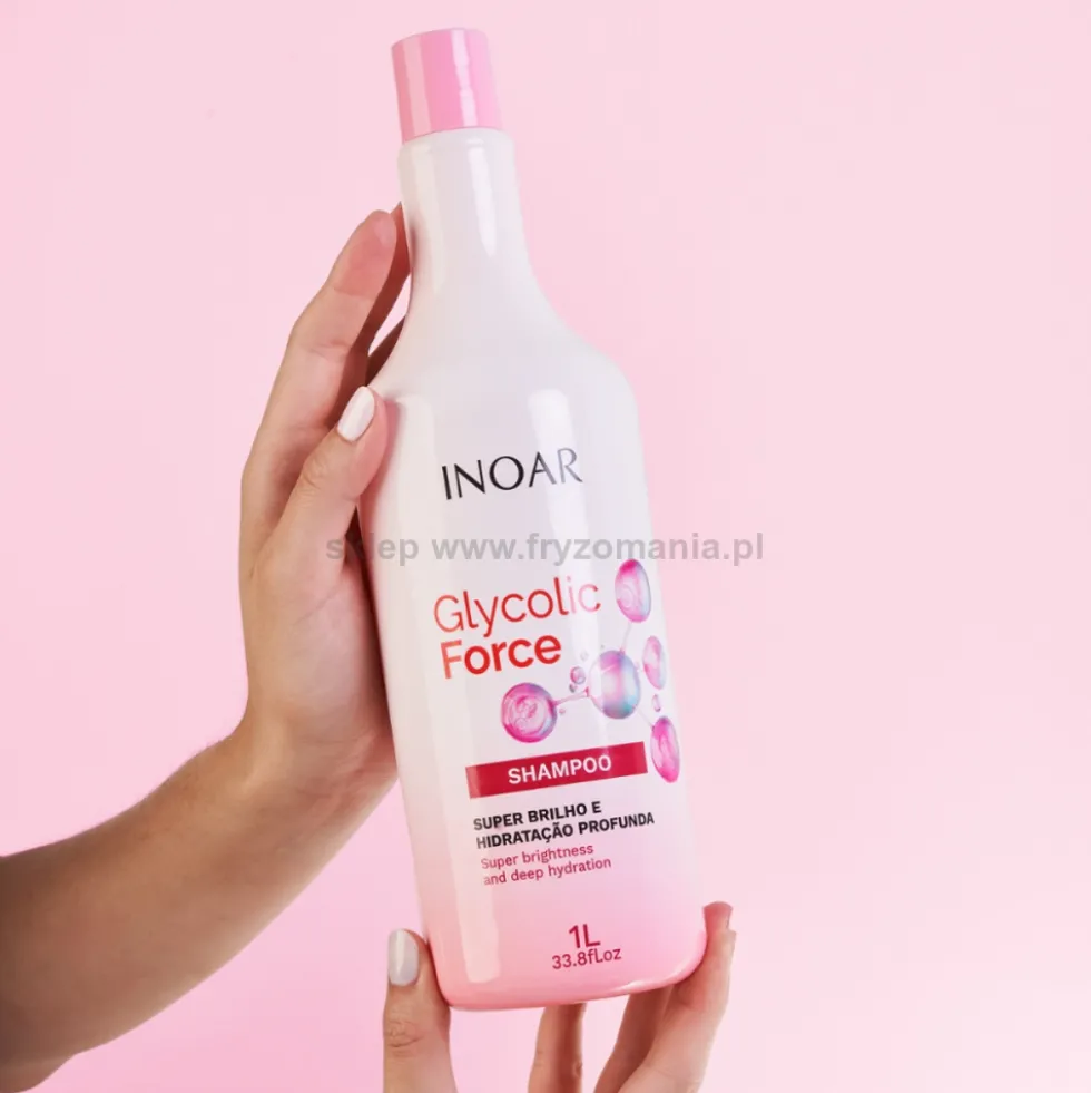 Inoar Glycolic Force Duo - zestaw do regeneracji włosów szampon 1000ml i odżywka 800ml