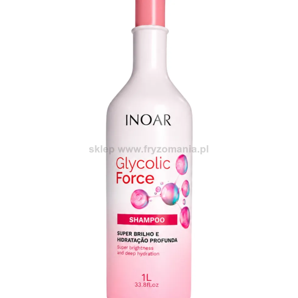 Inoar Glycolic Force Duo - zestaw do regeneracji włosów szampon 1000ml i odżywka 800ml