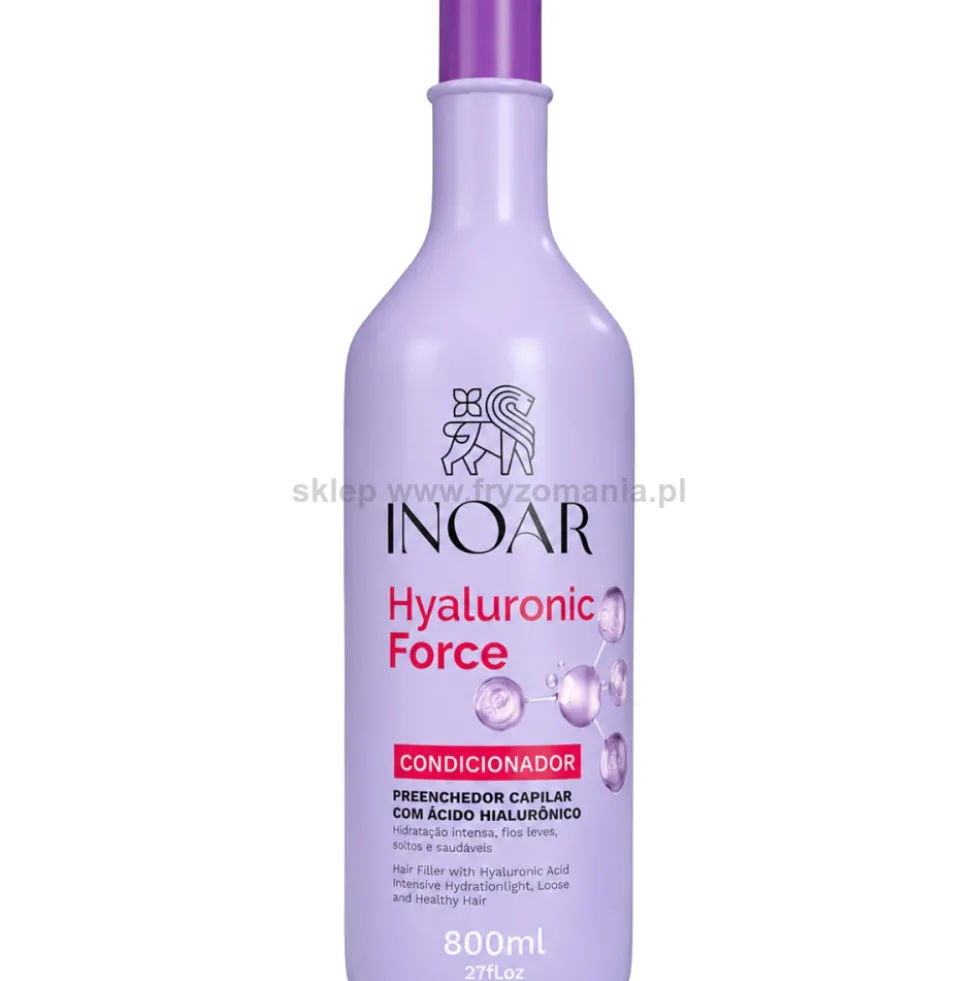Inoar Hyaluronic Force Duo - zestaw do włosów suchych szampon 1000ml i odżywka 800ml