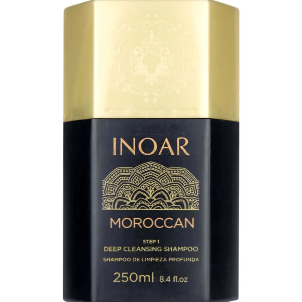 Inoar Moroccan, Pos Progress Duo, zestaw do keratynowego prostowania włosów, keratyna 250ml, odżywka 250ml i 2x szampon 250ml