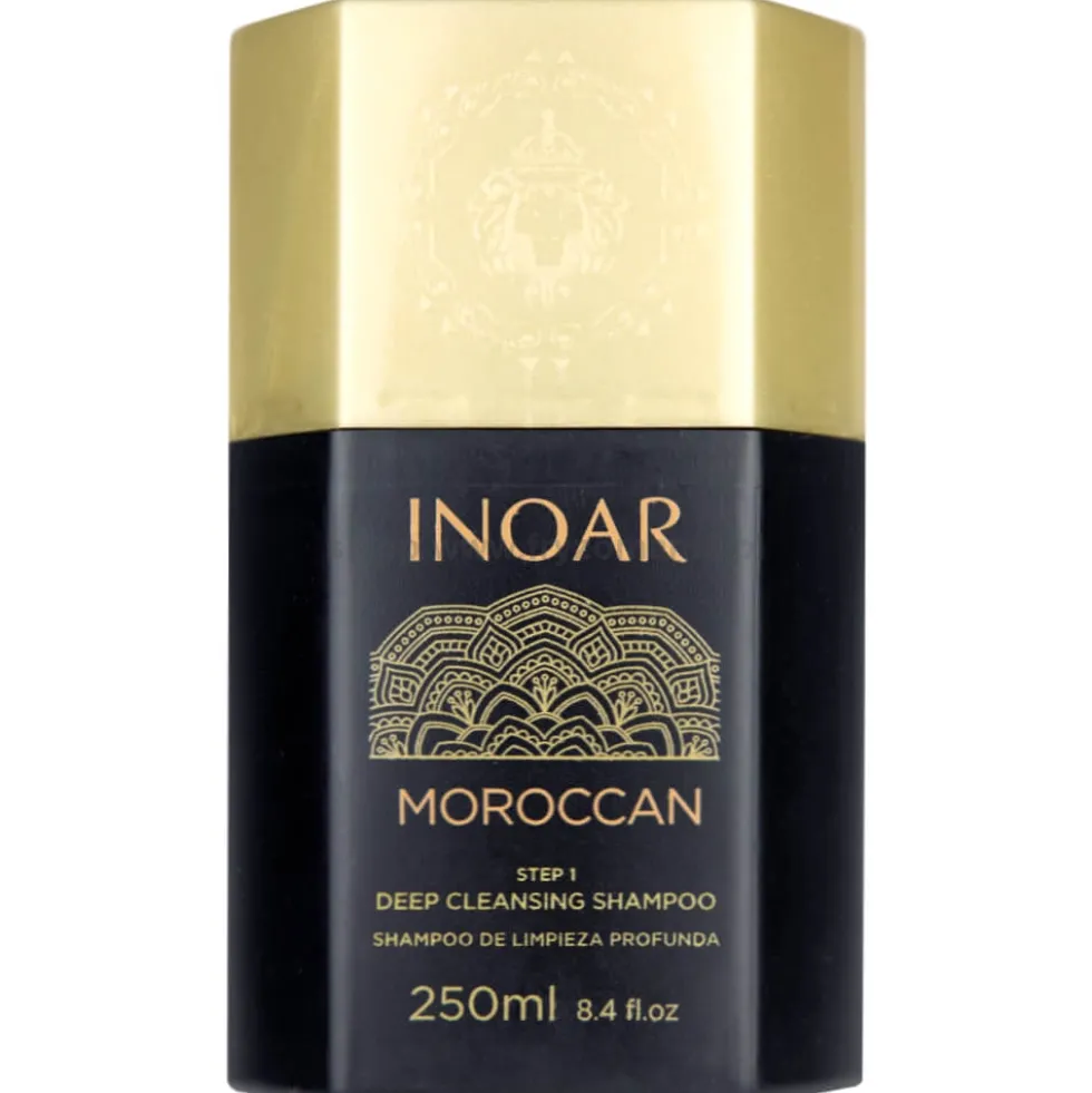 Inoar Moroccan, zestaw do keratynowego prostowania włosów, keratyna 250ml i szampon 250ml