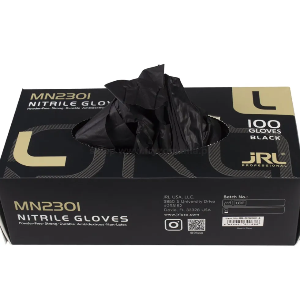 JRL Nitrile Gloves Rękawiczki nitrylowe czarne, S, M, L, XL