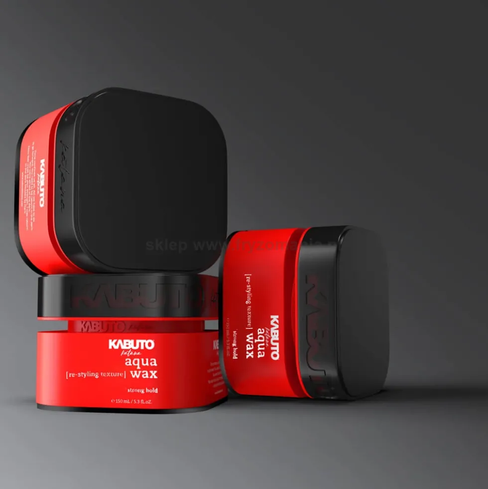 Kabuto Katana Aqua Wax Red mocna pomada woskowa do włosów dla mężczyzn 150ml