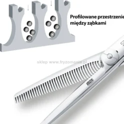 Kasho Green SasaBa, degażówki fryzjerskie offsetowe 38 zębów, typ B, rozmiar 6''