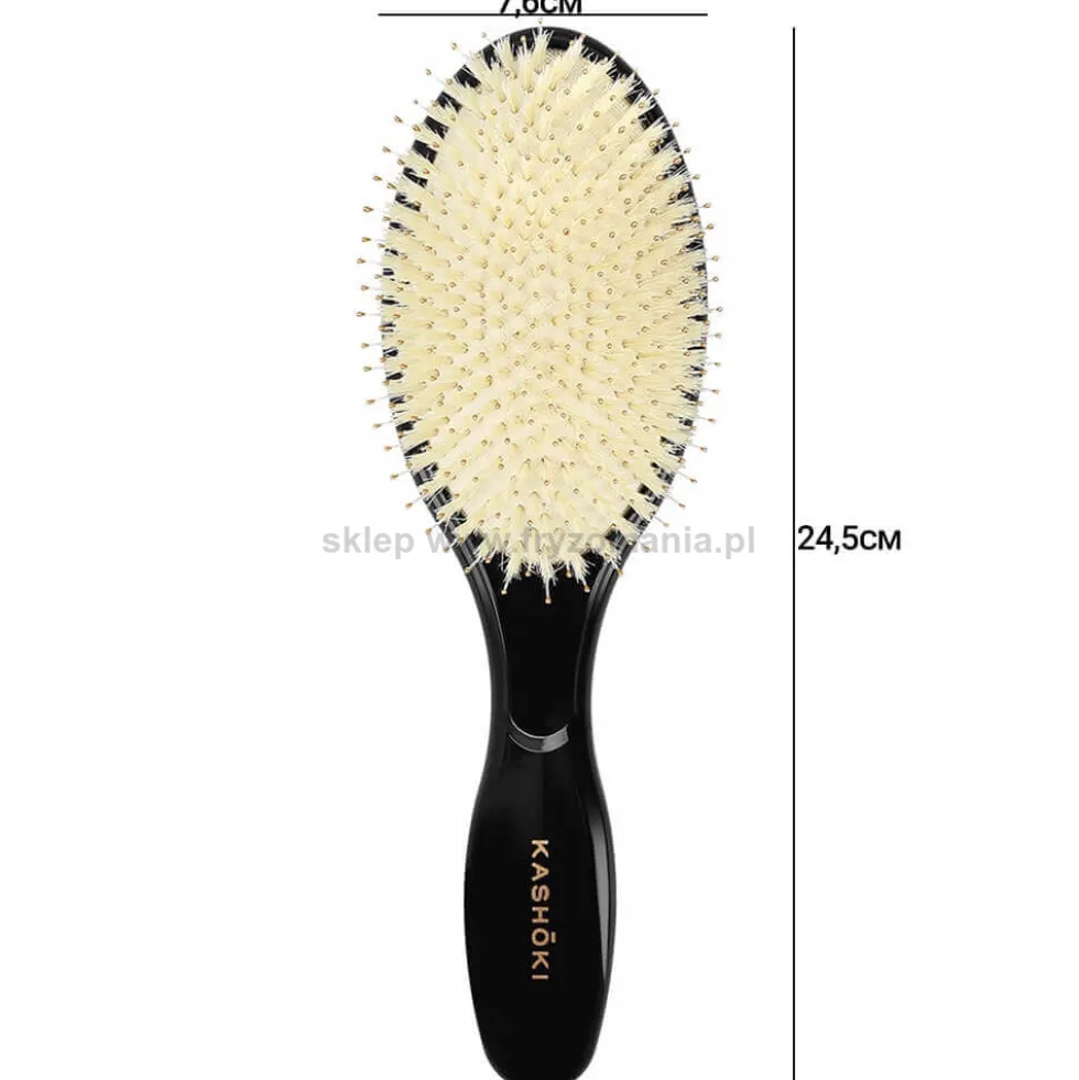 Kashoki Smooth White Detangler Szczotka do rozczesywania włosów, owalna mała i duża