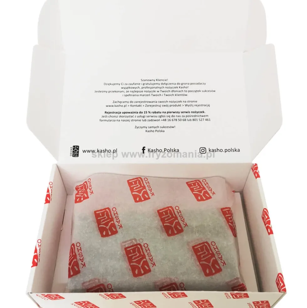 Kasho Millennium, nożyczki fryzjerskie proste, rozmiary 5.3'', 5.8'', 6.2'' (stal SG2)