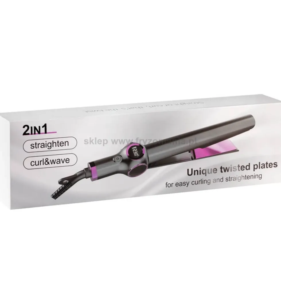 Kessner Curl&Waves 2w1 K-148 Prostownico-lokówka do włosów, ze skrętnymi płytkami