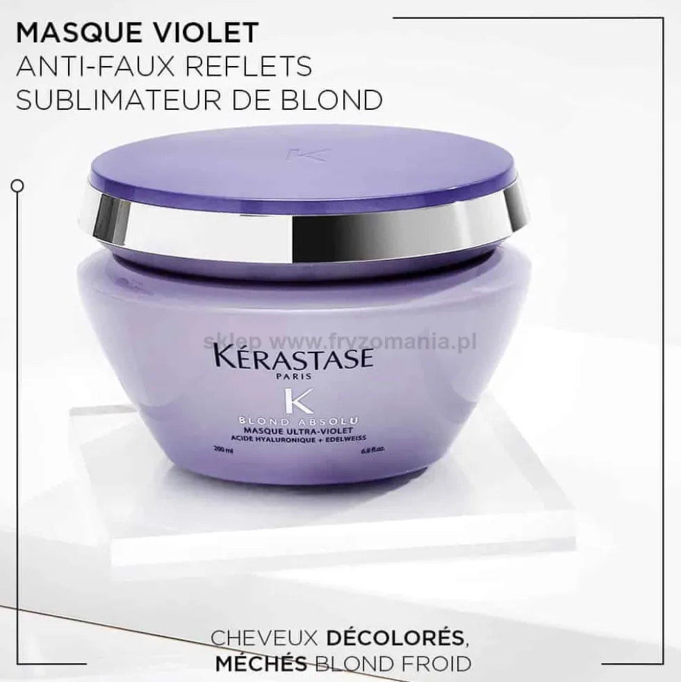 Kérastase Blond Absolu Ultra-Violet - zestaw neutralizujący do włosów blond szampon 250ml i maska 200ml