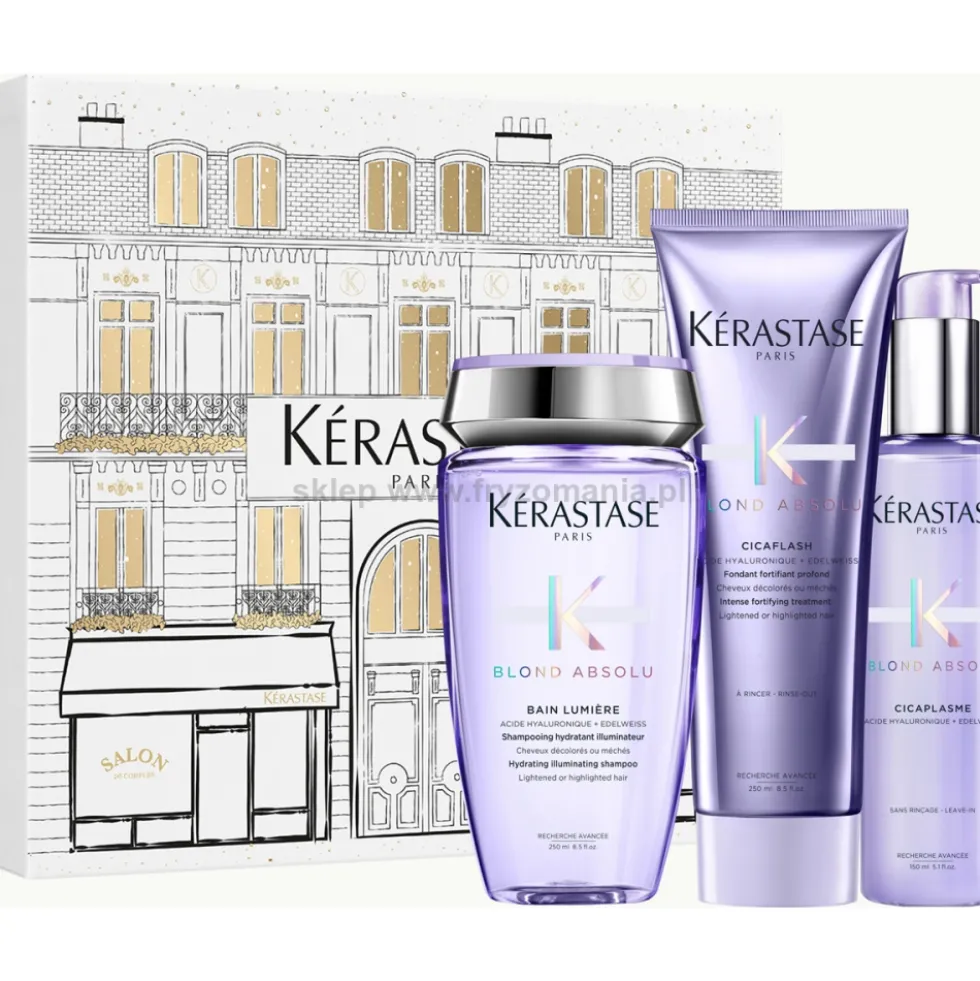 Kérastase Blond Absolu - zestaw świąteczny szampon, odżywka 2x250ml + serum 150ml