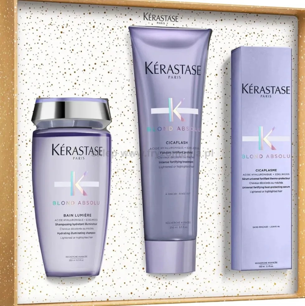 Kérastase Blond Absolu - zestaw świąteczny szampon, odżywka 2x250ml + serum 150ml