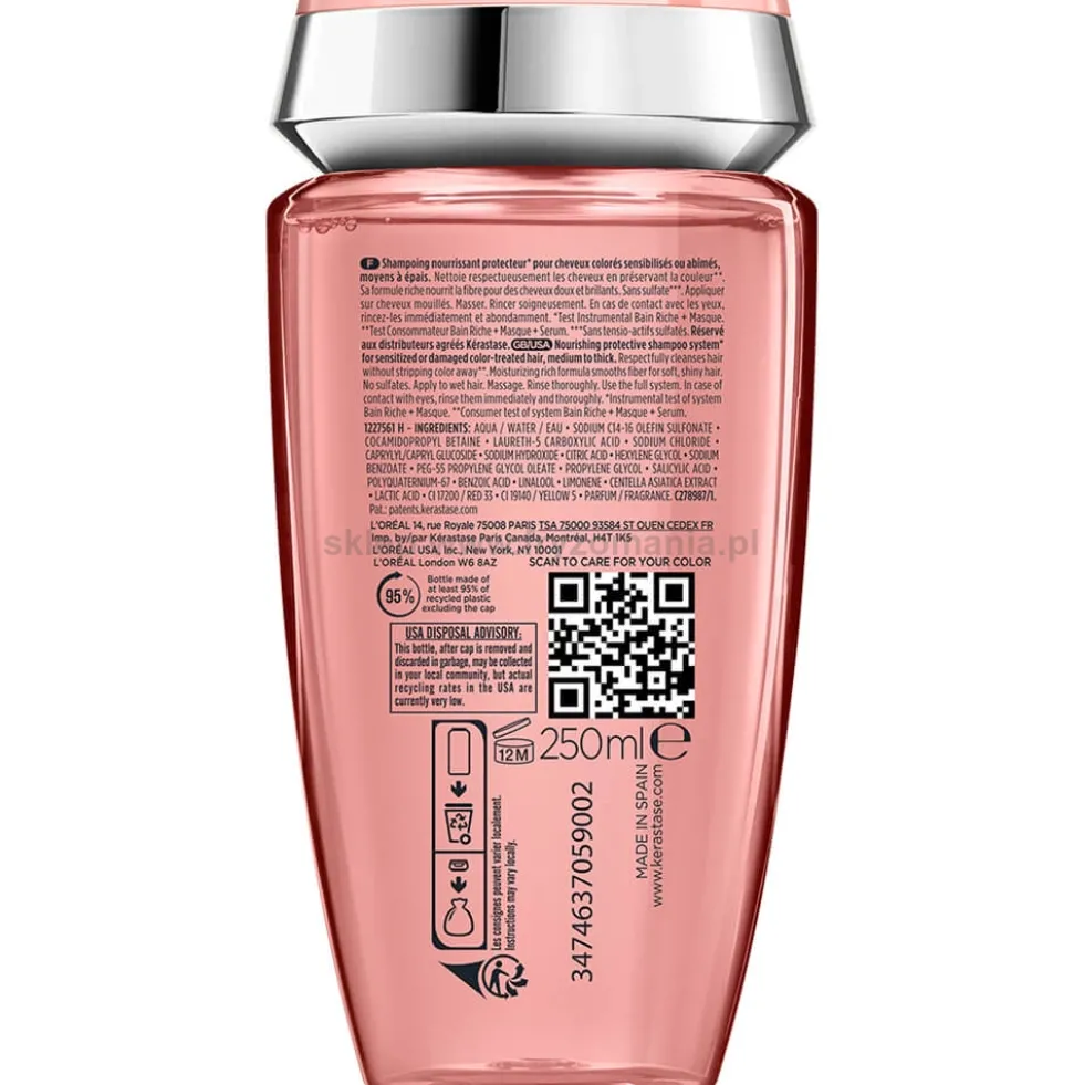 Kérastase Chroma Absolu Riche Szampon wzbogacony, odżywczy do włosów farbowanych i uwrażliwionych 250ml