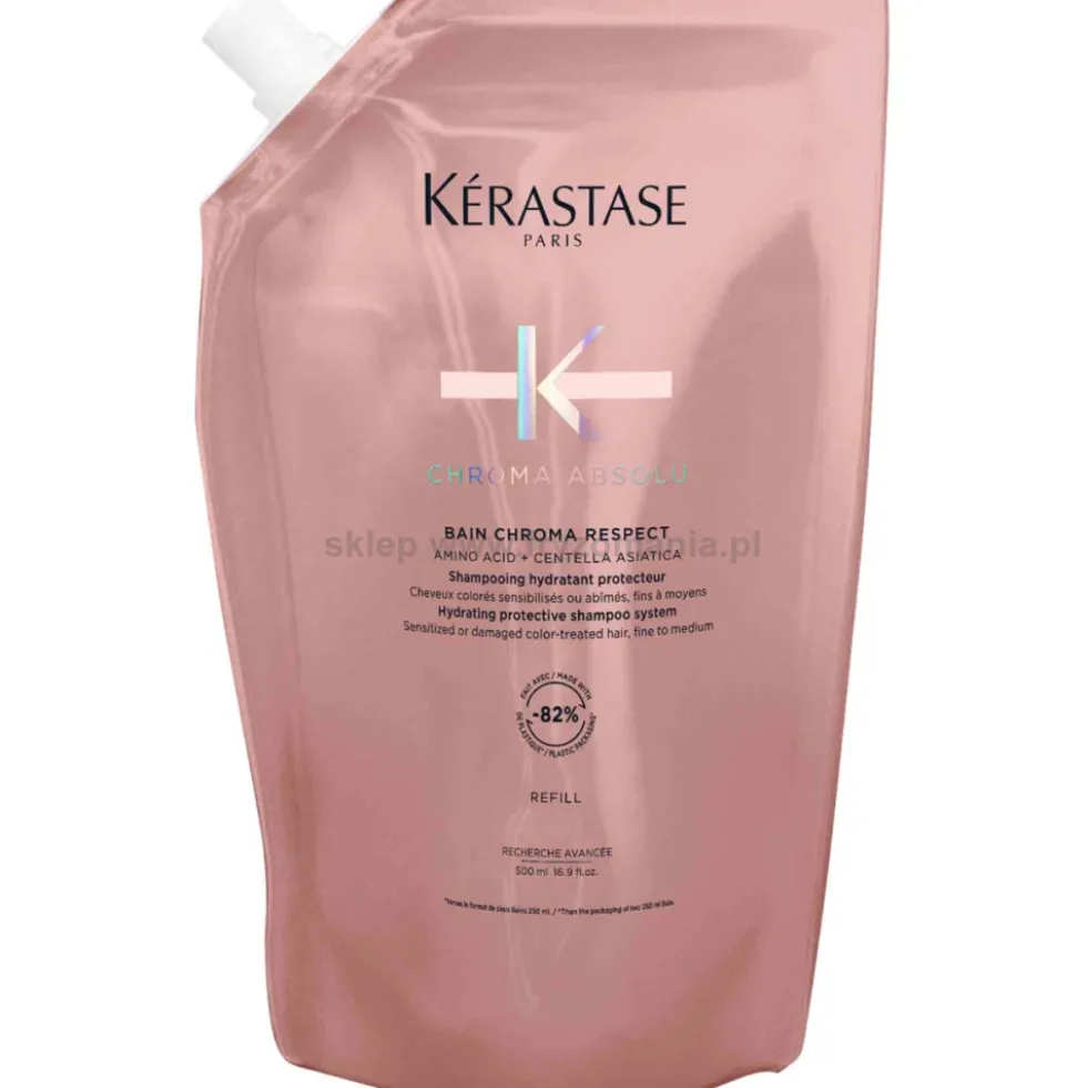 Kérastase Chroma Absolu Szampon nawilżający do włosów farbowanych i uwrażliwionych, refill 500ml