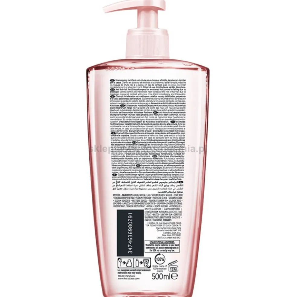 Kérastase Genesis Bain Hydra Fortifiant szampon nawilżający i przeciw utracie gęstości włosów 500ml