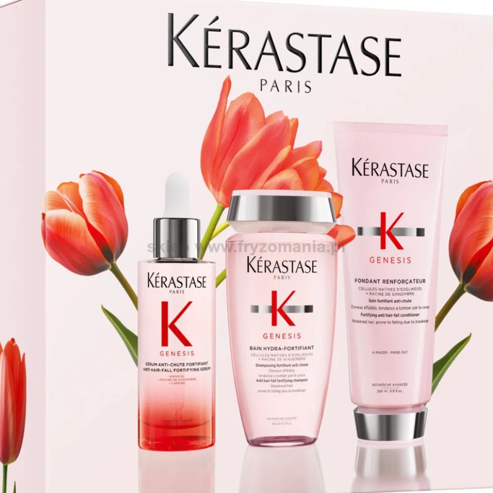 Kérastase Genesis - zestaw wiosenny do włosów osłabionych szampon 250ml, odżywka 200ml i serum 90ml