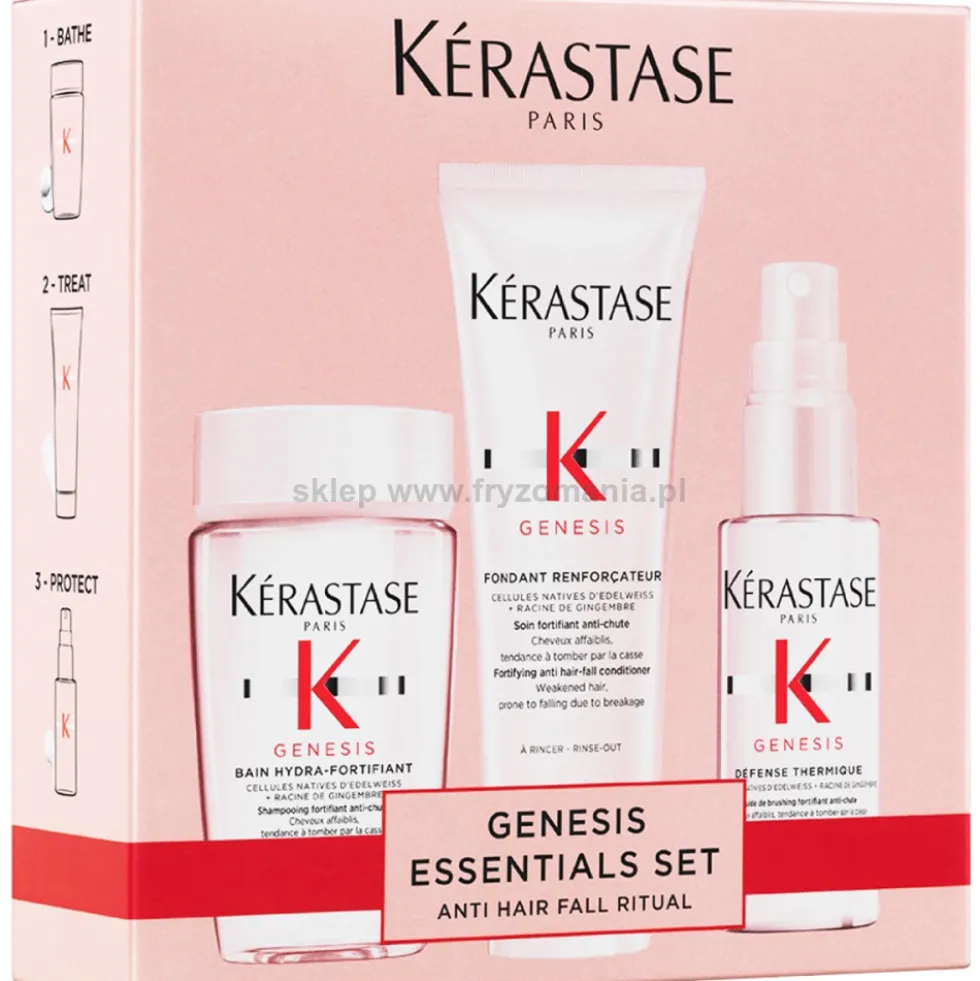 Kérastase Genesis - zestaw świąteczny szampon 80ml, odżywka 75ml i mleczko 45ml