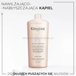 Kérastase Gloss Absolu Hydra-Glaze Szampon nawilżająco-rozświetlający do włosów długich 1000ml