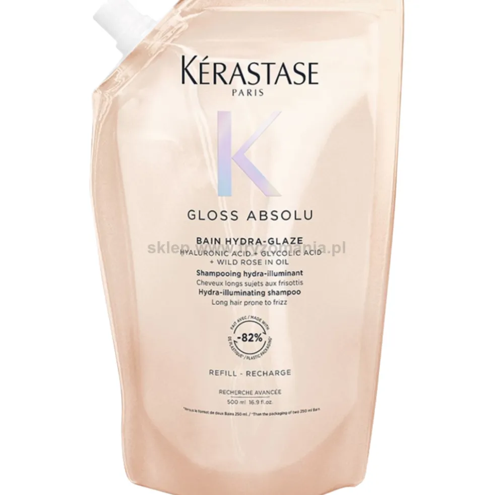 Kérastase Gloss Absolu Hydra-Glaze Szampon nawilżająco-nabłyszczający do włosów (refill) 500ml