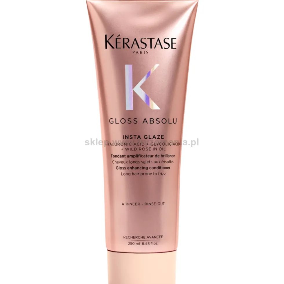 Kérastase Gloss Absolu - zestaw wiosenny do włosów szampon 250ml, odżywka 250ml i mleczko 45ml