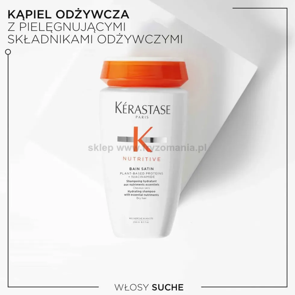 Kérastase Nutritive Bain Satin Szampon nawilżający do włosów suchych, normalnych i cienkich 250ml