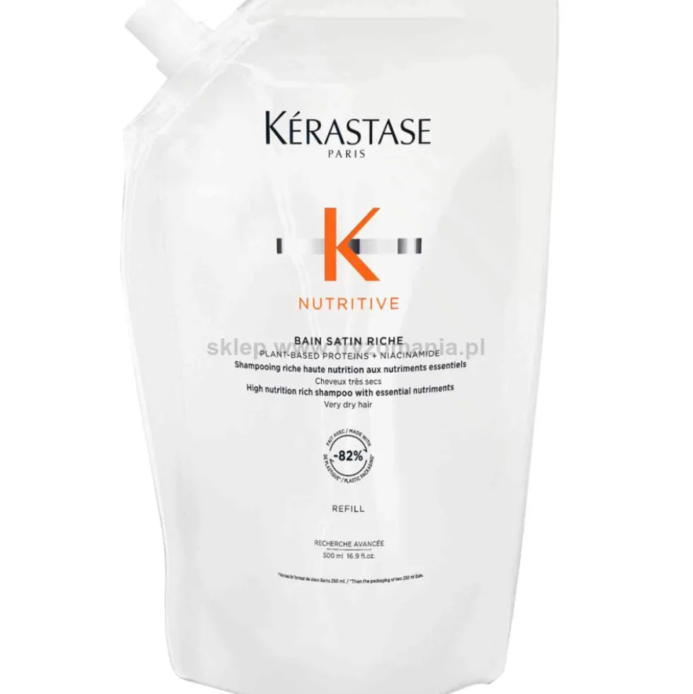 Kérastase Nutritive Bain Satin Riche Szampon nawilżający do włosów bardzo suchych, refill 500ml