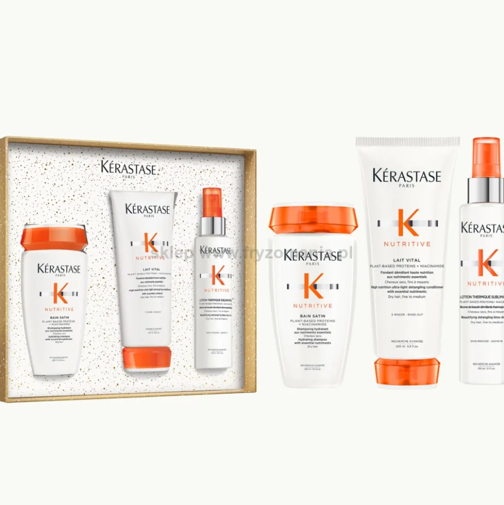 Kérastase Nutritive - zestaw świąteczny szampon 250ml, odżywka 200ml i mgiełka 150ml
