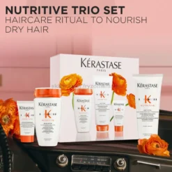 Kérastase Nutritive - zestaw wiosenny do włosów suchych szampon 250ml, odżywka 200ml i nektar 50ml