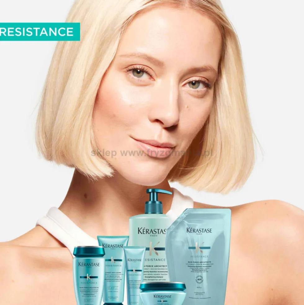 Kérastase Resistance Bain Force Architecte Szampon do włosów bardzo zniszczonych, refill 500ml