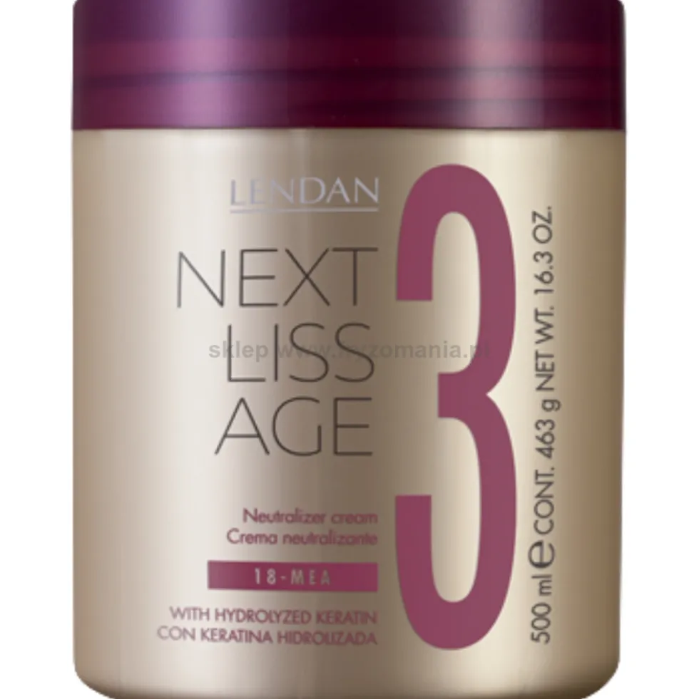 Lendan Next Liss Age 3 Maska wygładzająca po zabiegu prostowania włosów 500ml