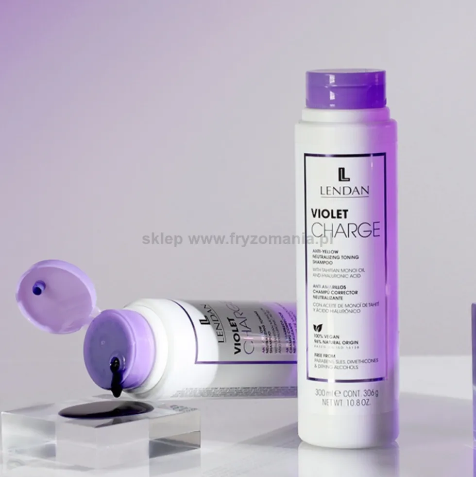 Lendan Violet Charge Anti-yellow Szampon neutralizujący żółte odcienie włosów 300ml