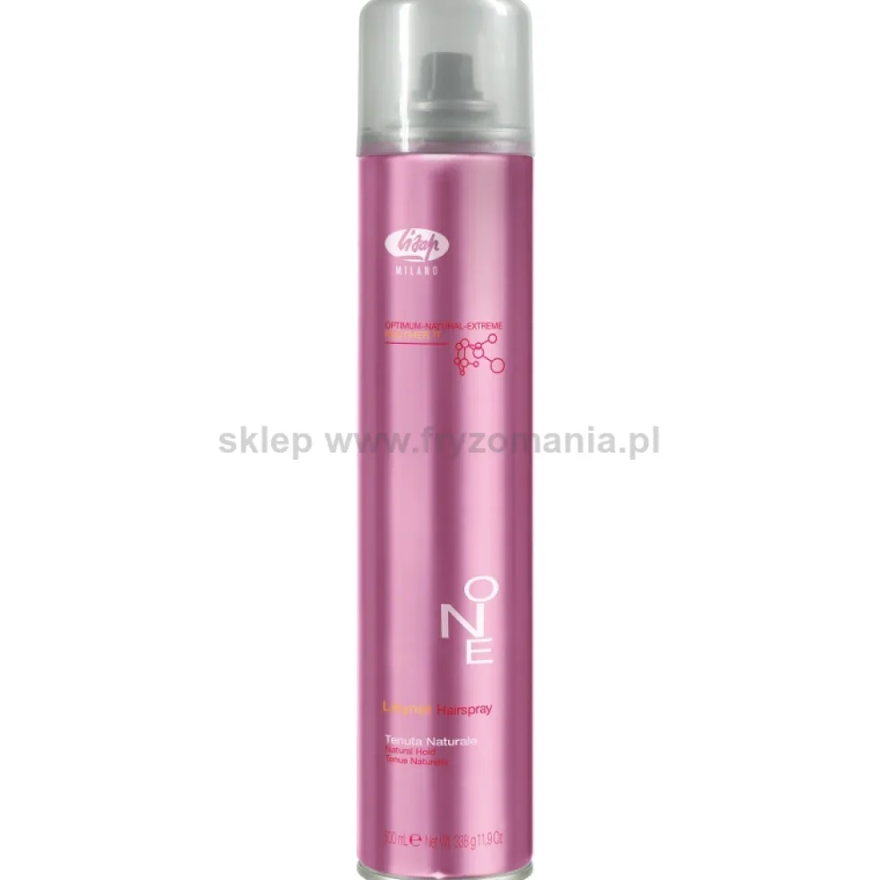 Lisap Lisynet One Natural lakier do włosów naturalny 500ml