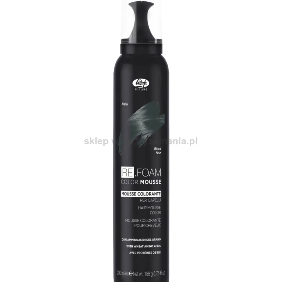 Lisap Re.Foam Color Musse Pianka koloryzująca do włosów, różne kolory 200ml