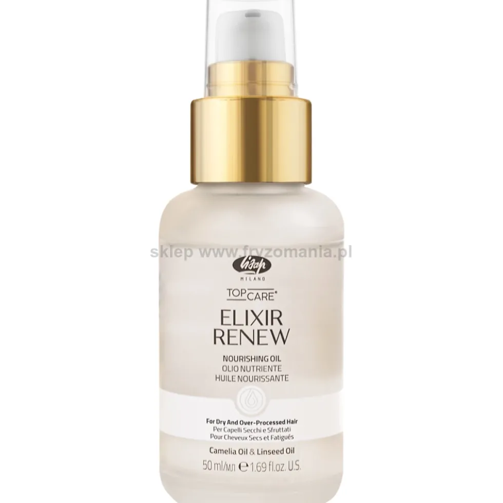 Lisap Top Care Elixir Renew Olejek do włosów zniszczonych i suchych 50ml