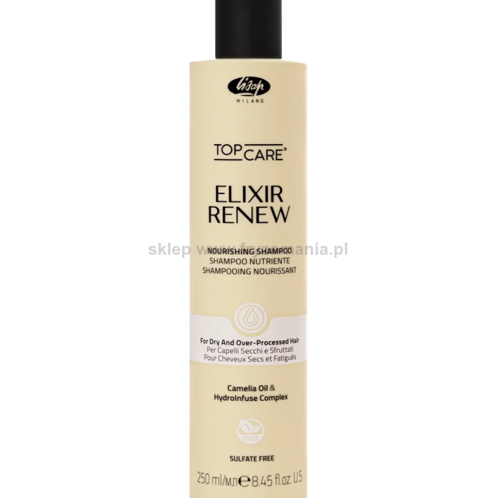 Lisap Top Care Elixir Renew Szampon do włosów zniszczonych i suchych 250ml