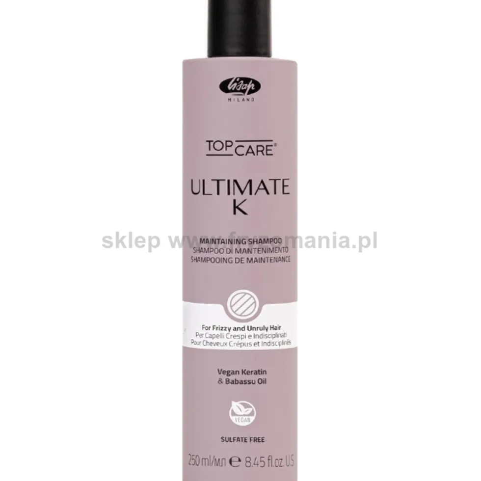 Lisap Top Care Ultimate K Szampon wygładzający włosy 250ml