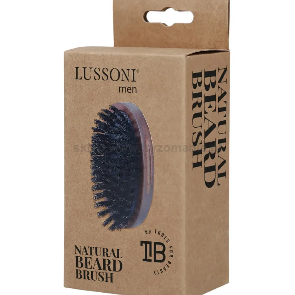 Lussoni Natural Beard Brush Oval Kartacz do brody z włosiem dzika