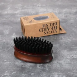 Lussoni Vegan Beard Brush Oval Kartacz do brody z wegańskim włosiem