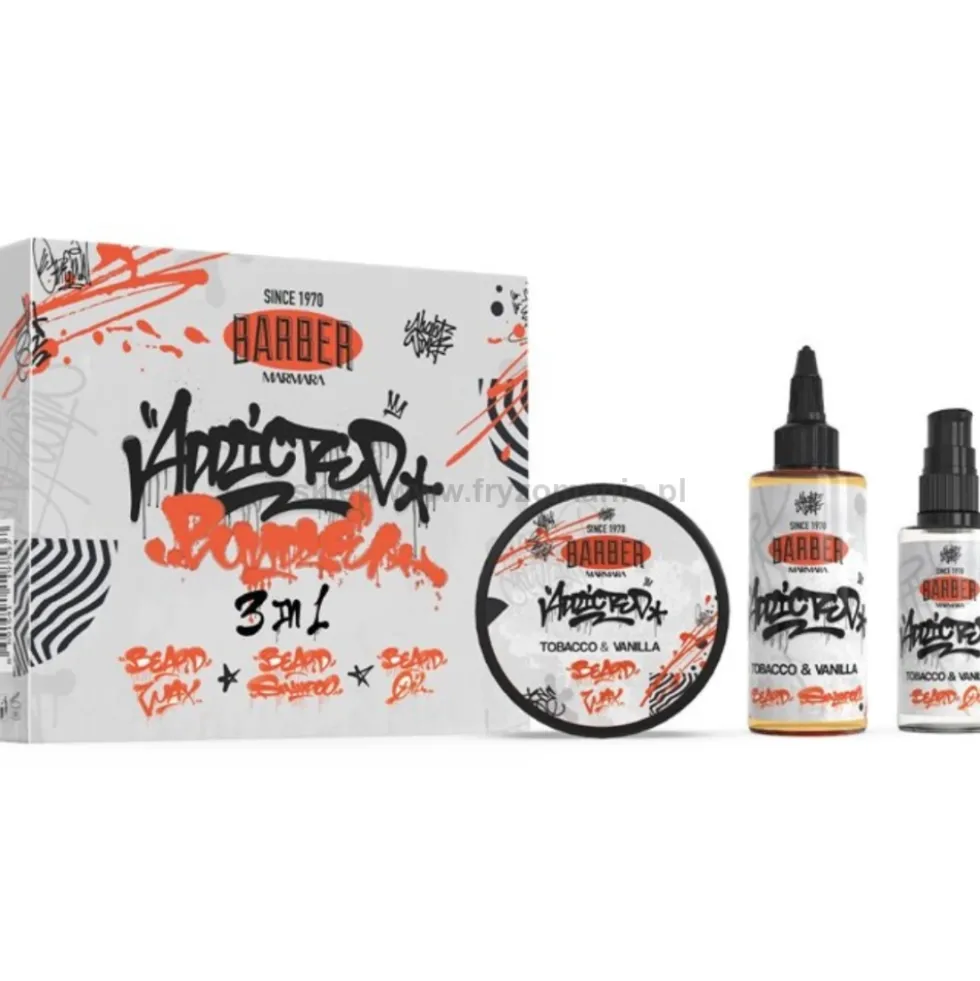 Marmara Barber Addicted Tobacco&Vanilla 3in1 - zestaw do pielęgnacji brody