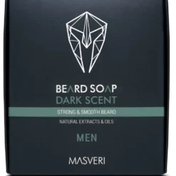 Masveri Dark Scent Beard Mydło w kostce do brody dla mężczyzn 100g