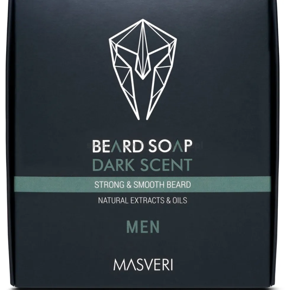 Masveri Dark Scent Beard Mydło w kostce do brody dla mężczyzn 100g