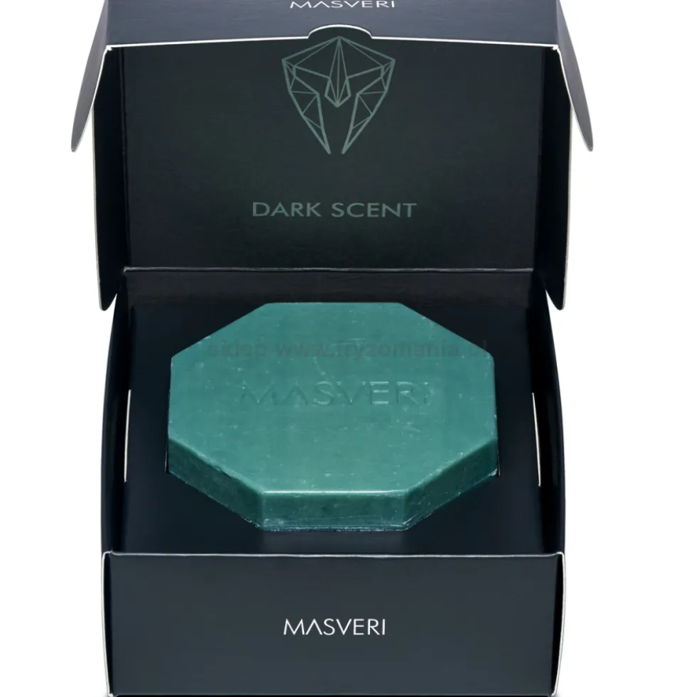 Masveri Dark Scent Beard Mydło w kostce do brody dla mężczyzn 100g